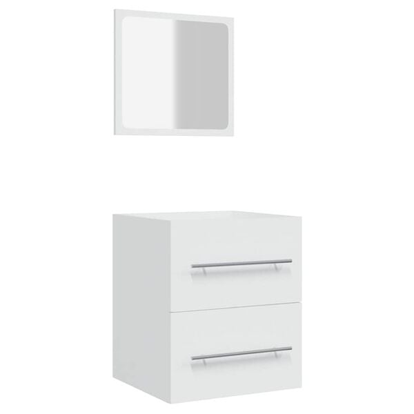Vidaxl Badschrank mit Spiegel, Weiß - Jetzt bis zu 34% reduziert sichern