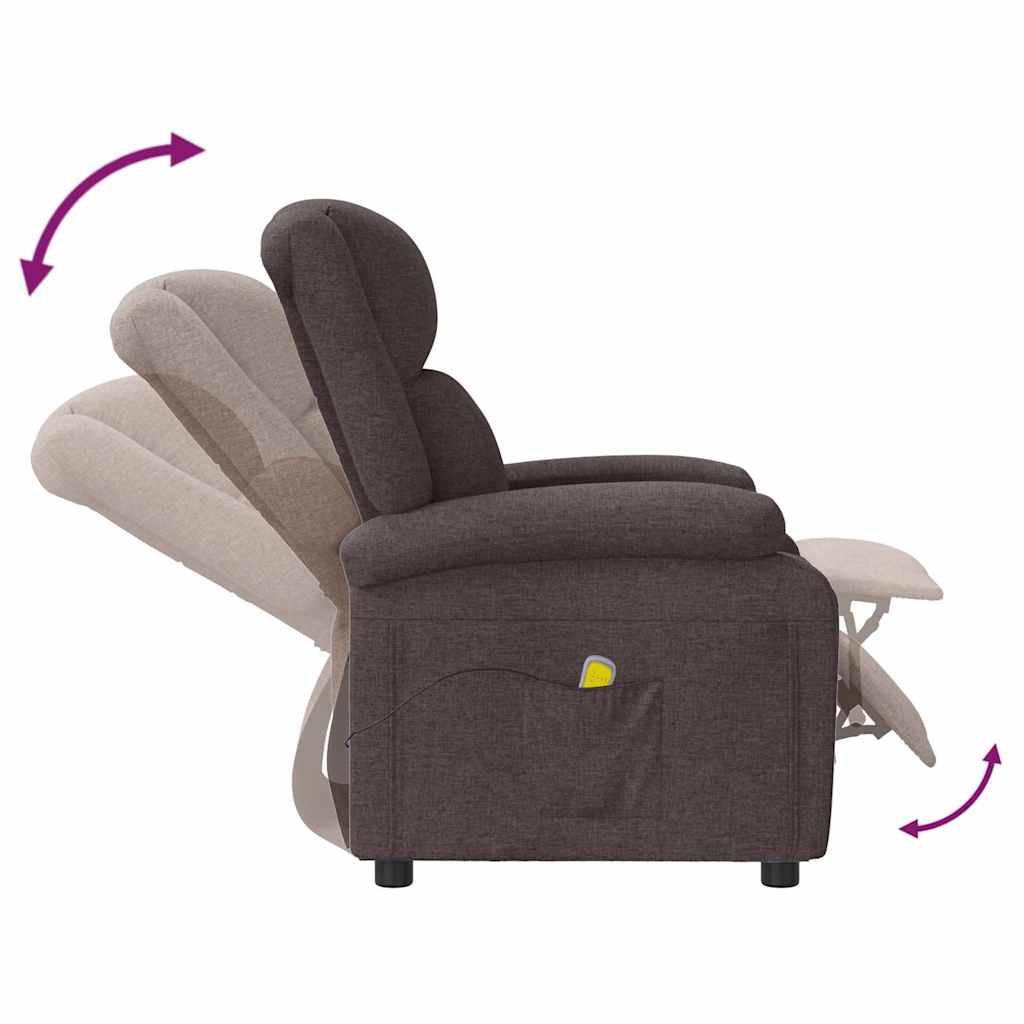 Vidaxl Massagesessel in Dunkelbraun mit 6-Punkt-Vibration - bis zu 35% Rabatt