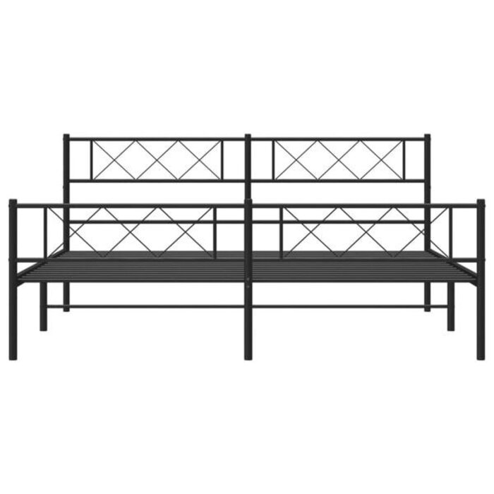 Vidaxl Metallbettgestell 200x200 cm - Schwarz - Outlet bis zu 35% Rabatt
