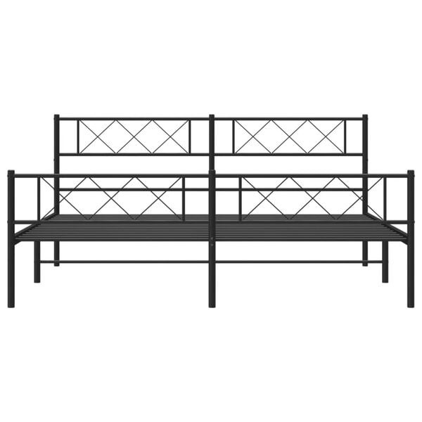 Vidaxl Metallbettgestell 200x200 cm - Schwarz - Outlet bis zu 35% Rabatt