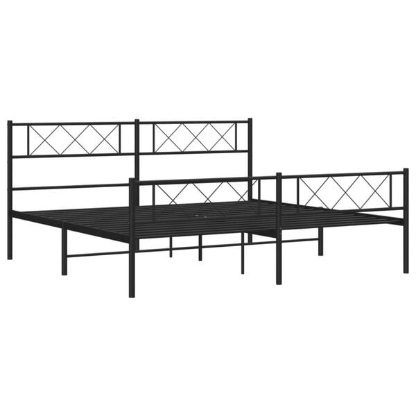 Vidaxl Metallbettgestell 200x200 cm - Schwarz - Outlet bis zu 35% Rabatt