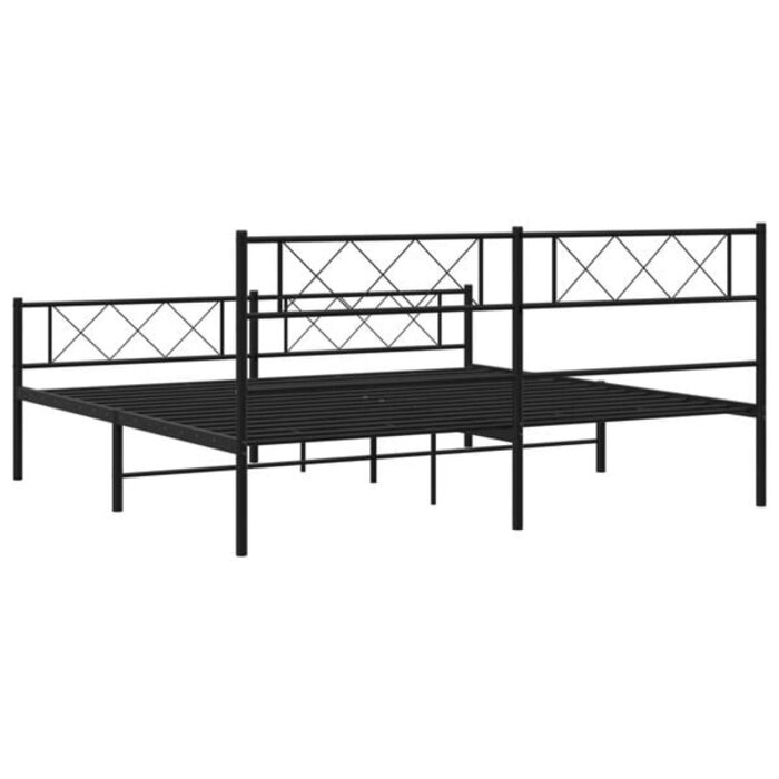 Vidaxl Metallbettgestell 200x200 cm - Schwarz - Outlet bis zu 35% Rabatt