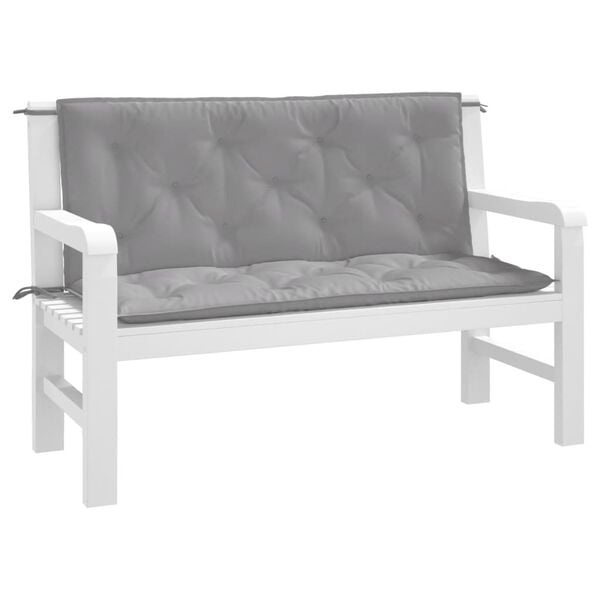 Vidaxl Gartenbankkissen 2er-Set 120x50x7 cm Grau - bis zu 33% reduziert