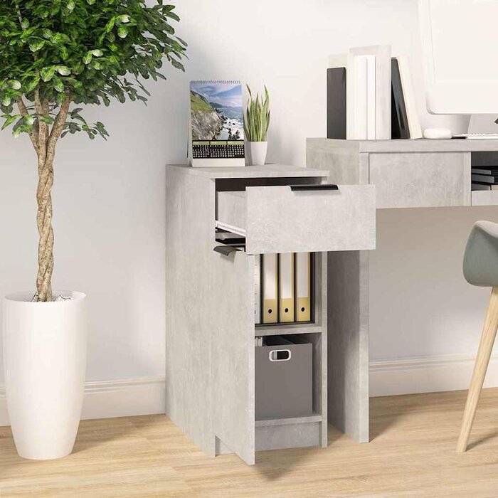 Vidaxl Moderner Büroschrank in Betongrau - Kompakt & Stilvoll - bis zu 34% Rabatt