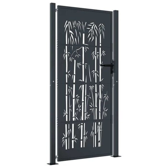 Vidaxl Gartentor Bambus-Design 105x180 cm Anthrazit - bis zu 35% Rabatt