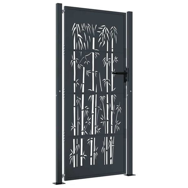 Vidaxl Gartentor Bambus-Design 105x180 cm Anthrazit - bis zu 35% Rabatt