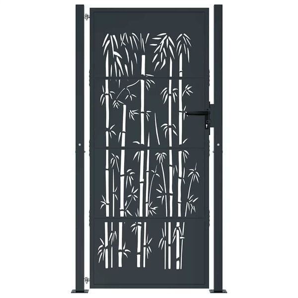 Vidaxl Gartentor Bambus-Design 105x180 cm Anthrazit - bis zu 35% Rabatt