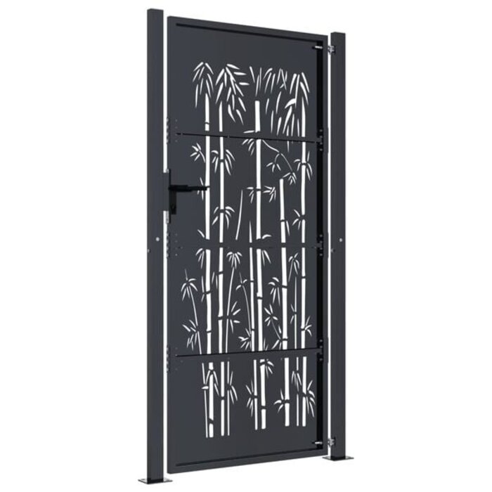 Vidaxl Gartentor Bambus-Design 105x180 cm Anthrazit - bis zu 35% Rabatt