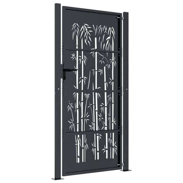 Vidaxl Gartentor Bambus-Design 105x180 cm Anthrazit - bis zu 35% Rabatt