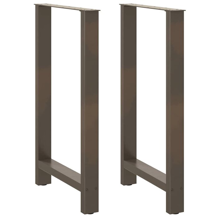 Vidaxl Bartischgestell 2er-Set, Stahl, natur, 60x100 cm - jetzt bis zu 34% sparen