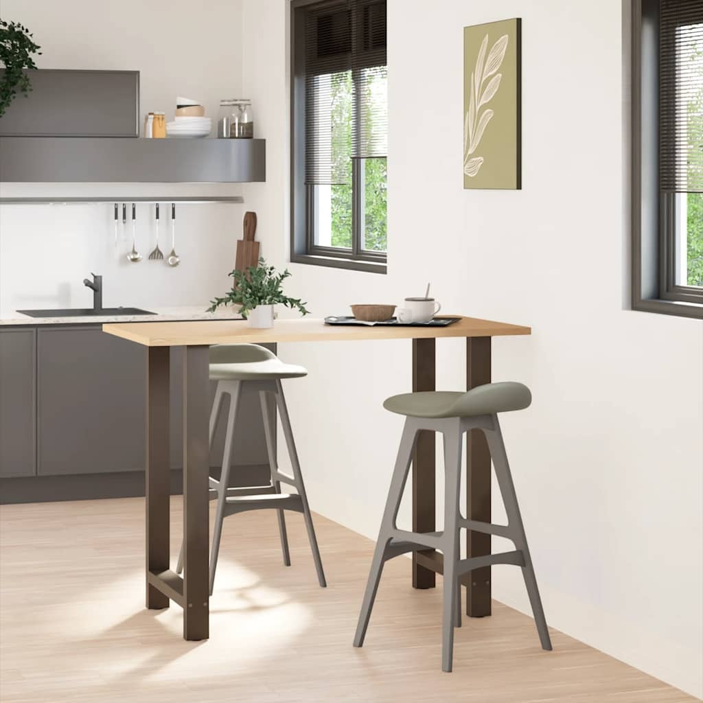 Vidaxl Bartischgestell 2er-Set, Stahl, natur, 60x100 cm - jetzt bis zu 34% sparen