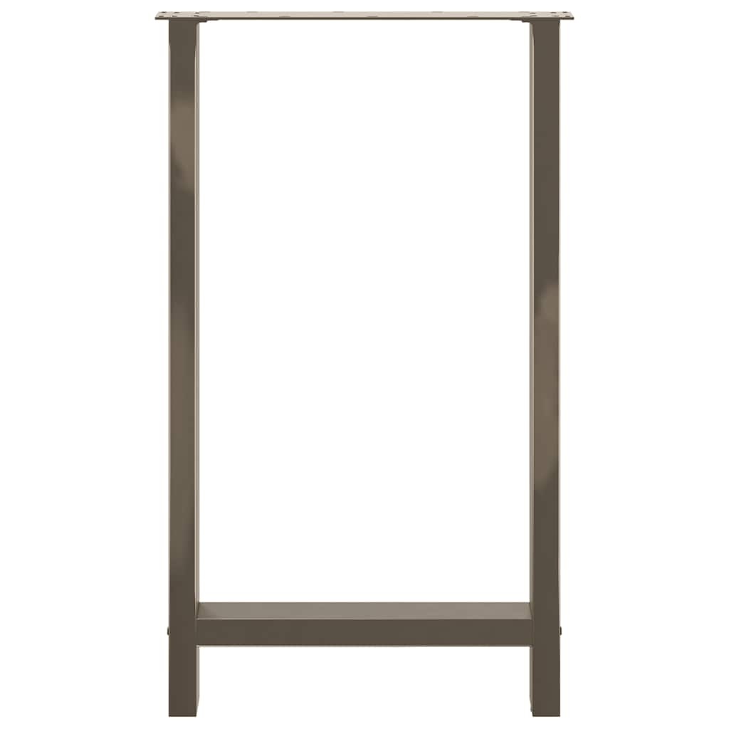 Vidaxl Bartischgestell 2er-Set, Stahl, natur, 60x100 cm - jetzt bis zu 34% sparen