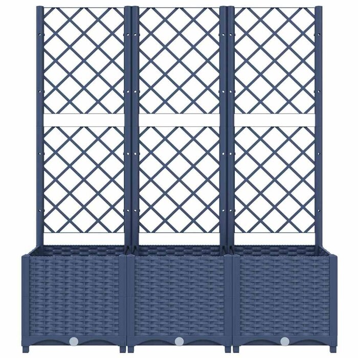 Vidaxl Pflanzkübel mit Rankgitter 120x40x136 cm Dunkelgrau - bis zu 34% sparen