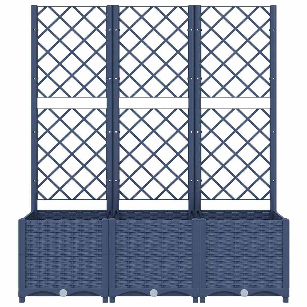 Vidaxl Pflanzkübel mit Rankgitter 120x40x136 cm Dunkelgrau - bis zu 34% sparen