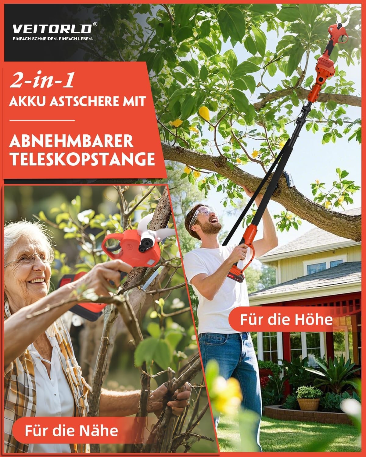 Elektrische Teleskop-Astschere 40 mm - jetzt bis zu 35 % Rabatt sichern!