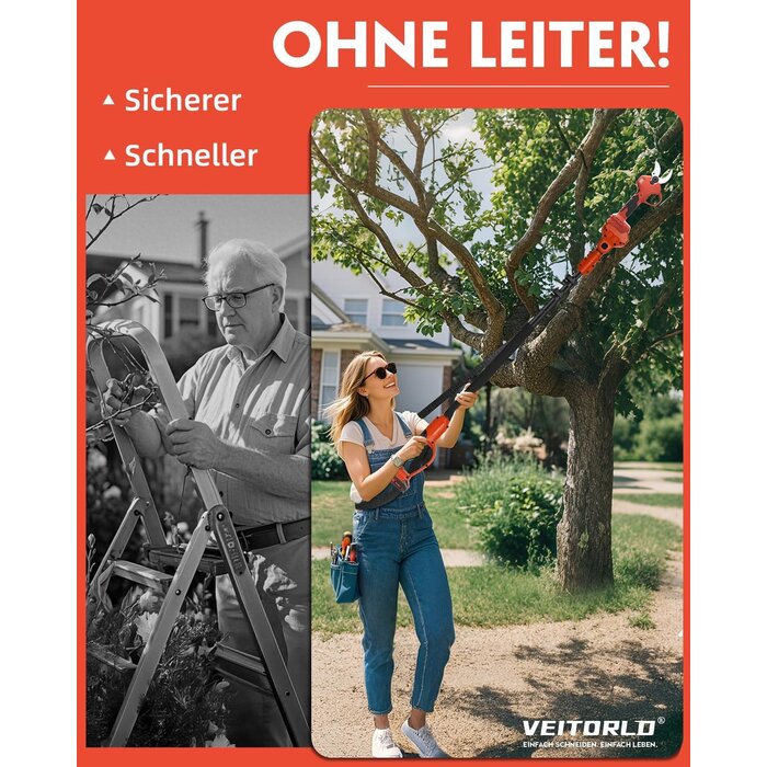 Elektrische Teleskop-Astschere 40 mm - jetzt bis zu 35 % Rabatt sichern!