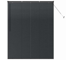 Vidaxl Aluminium Jalousie Schwarz 175x140 cm, 25mm Lamellen - 33% Rabatt