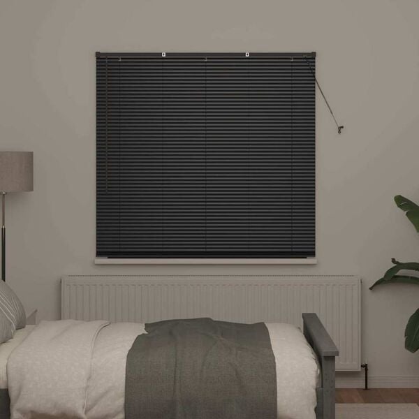 Vidaxl Aluminium Jalousie Schwarz 175 x 140 cm, 25 mm Lamellen - bis zu 33% reduziert