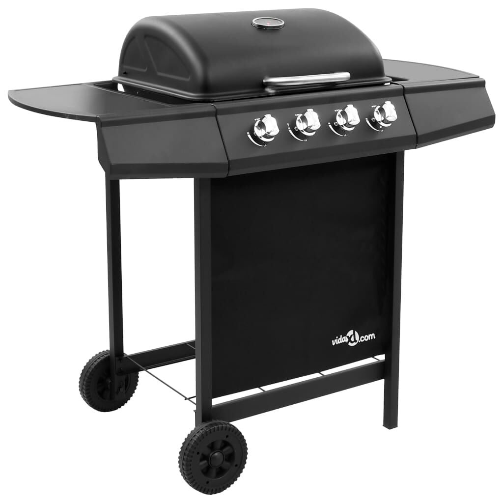 Vidaxl Gasgrill mit 4 Brennern, schwarz - Outlet-Sparpreis bis zu 35% reduziert