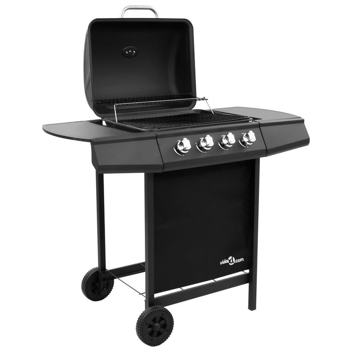 Vidaxl Gasgrill mit 4 Brennern, schwarz - Outlet-Sparpreis bis zu 35% reduziert