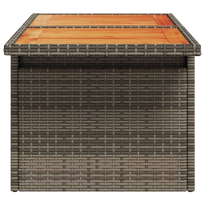 Vidaxl Flexibler Gartentisch 100x55cm aus Rattan & Akazie - bis zu 34% sparen!