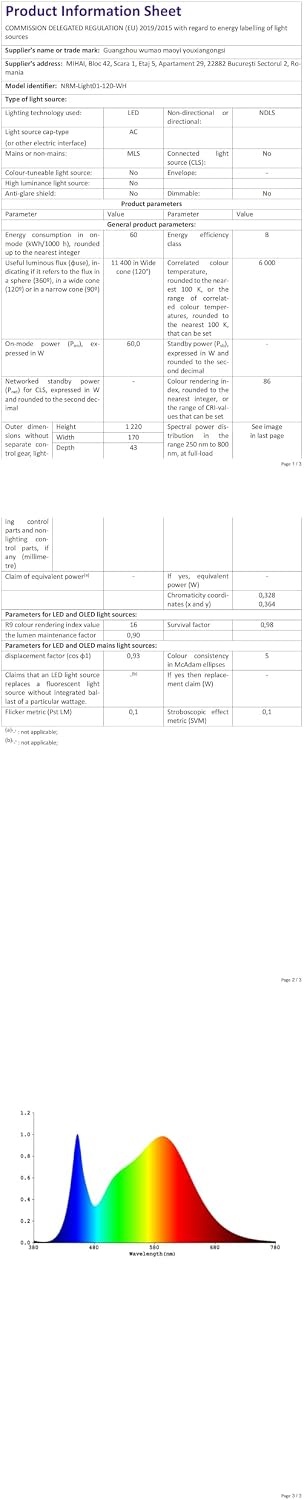 Moderne LED-Deckenleuchte 122 cm Kaltweiß - Jetzt bis zu 34% günstiger