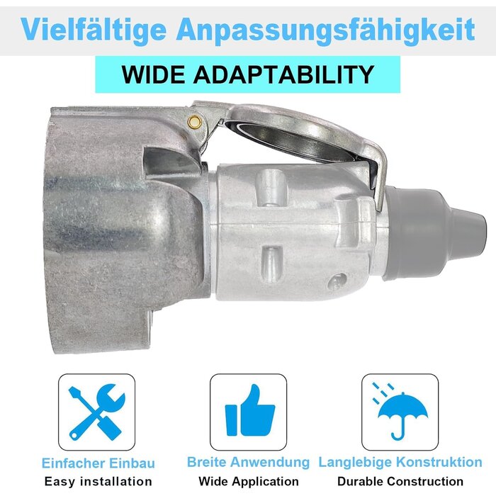 7-poliges Anhängerstecker & Steckdosen Set 12V Metall - Bis zu 27% reduziert