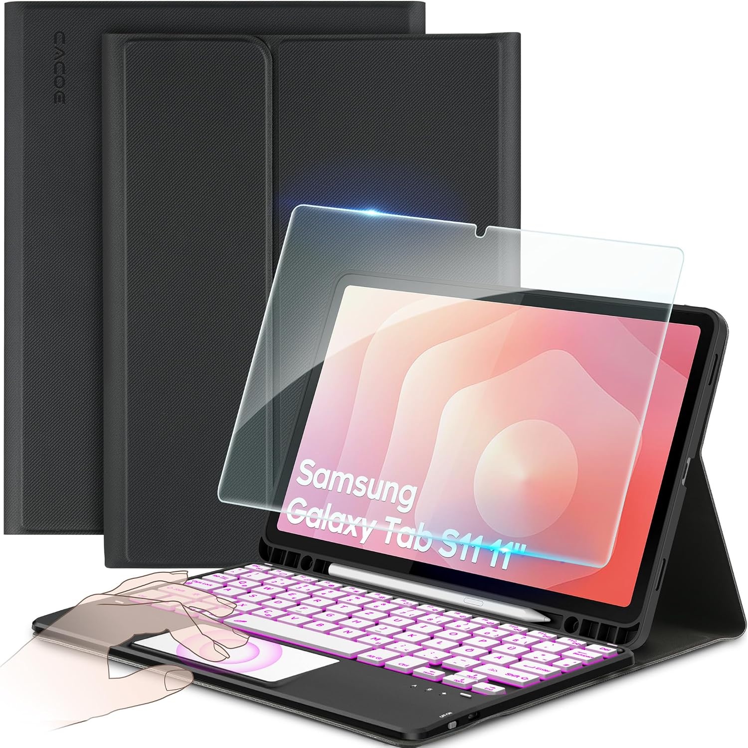 Tastatur-Hülle für Galaxy Tab S9 FE/S9 mit Touchpad & RGB - Bis zu 27% sparen