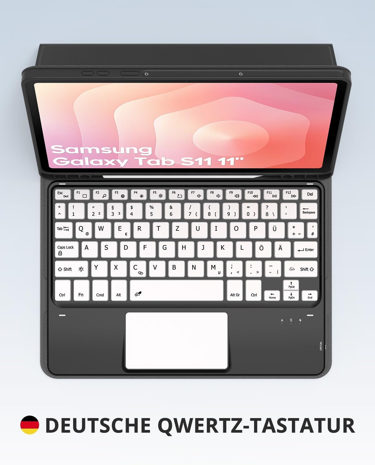 Tastatur-Hülle für Galaxy Tab S9 FE/S9 mit Touchpad & RGB - Bis zu 27% sparen