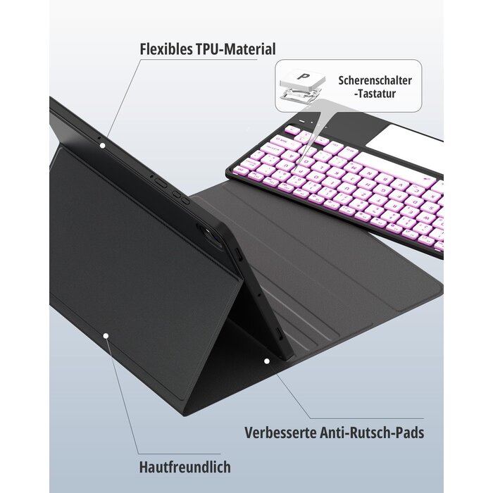 Tastatur-Hülle für Galaxy Tab S9 FE/S9 mit Touchpad & RGB - Bis zu 27% sparen