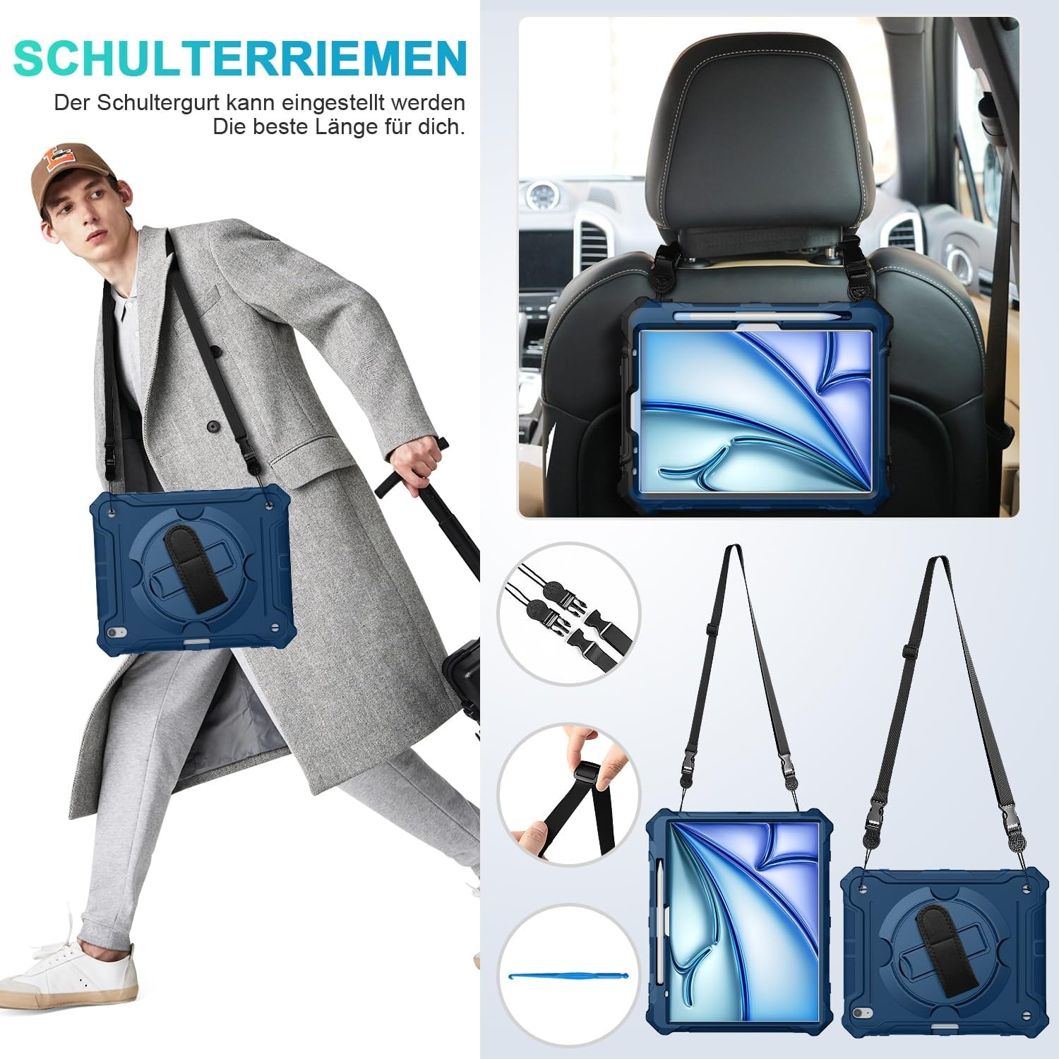 Robuste iPad Air 13" (2024) Schutzhülle - Blau - bis zu 26% Rabatt