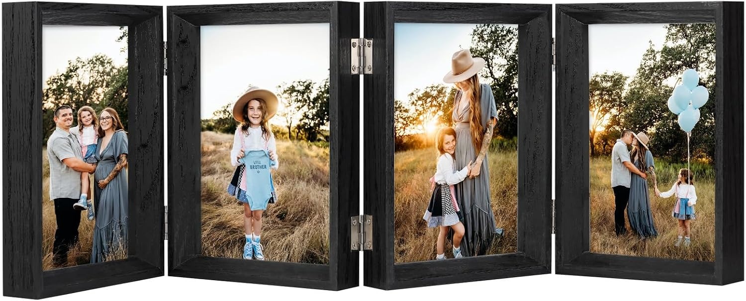 Dreifacher Fotorahmen 13x18 cm, MDF Braun, klappbar - bis zu 31% sparen