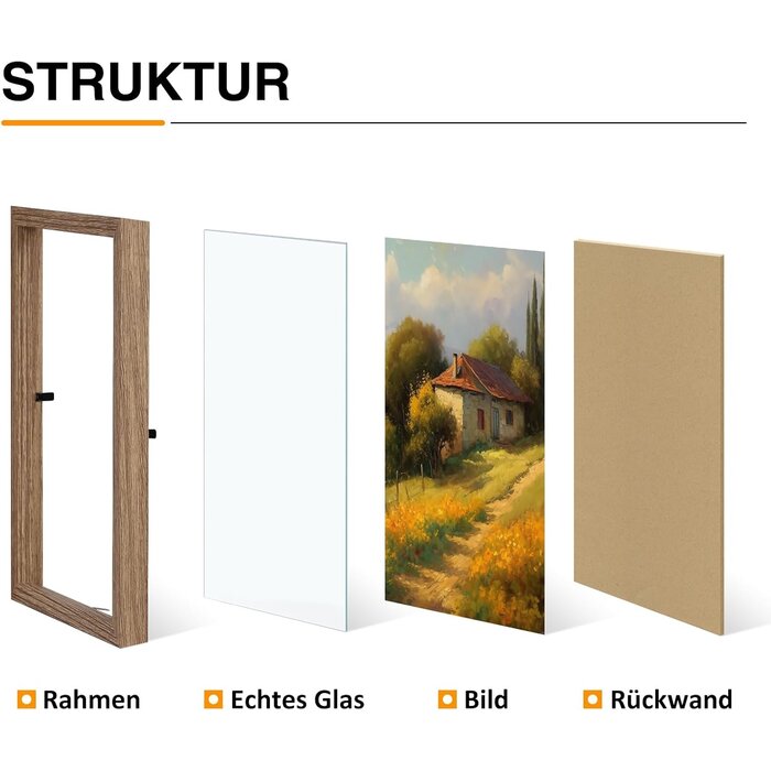 Doppel-Bilderrahmen Holz für 2 Fotos 10x15 cm - Klappbar - bis zu 26% Rabatt