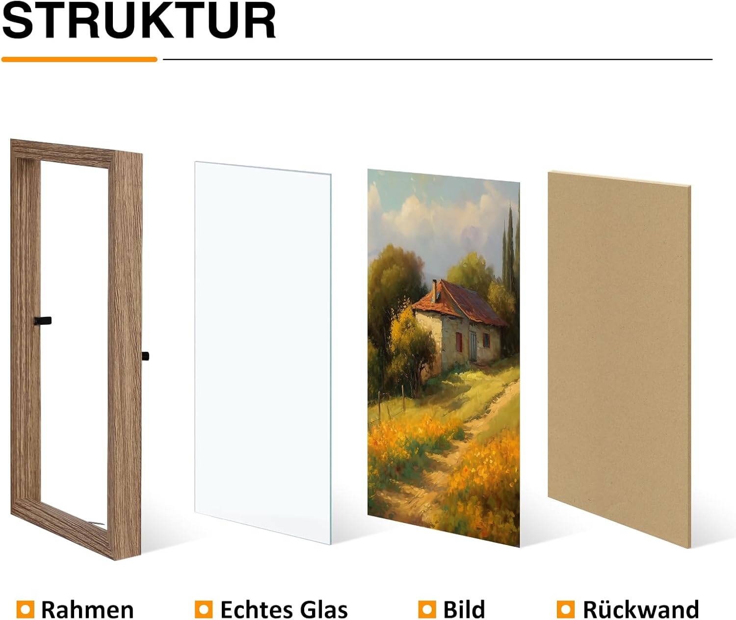 Doppel-Bilderrahmen Holz für 2 Fotos 10x15 cm - Klappbar - bis zu 26% Rabatt