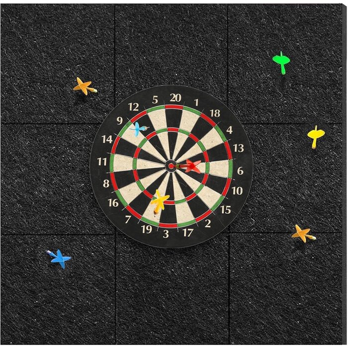Dartscheiben-Wandschutz Filz Paneele 4er-Set - Schwarz - bis zu 26% reduziert