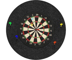4er-Set Dart-Wandschutz aus Filz, selbstklebend, 30x30 cm - 41% Rabatt