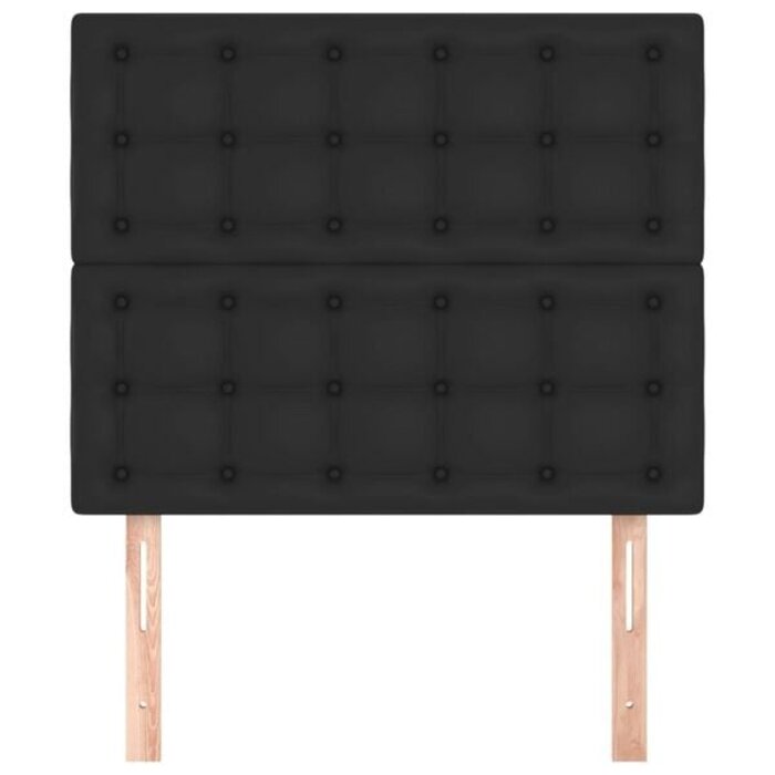 Vidaxl 2er-Set Bettkopfteile Kunstleder Schwarz 90x78/88cm - bis zu 45% reduziert