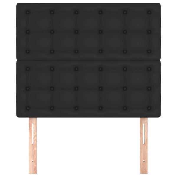 Vidaxl 2er-Set Bettkopfteile Kunstleder Schwarz 90x78/88cm - bis zu 45% reduziert