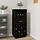 Weinschrank aus massivem Kiefernholz, 45x34x100 cm, Schwarz - bis zu 30% Rabatt