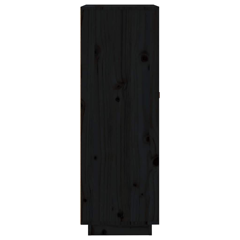 Vidaxl Weinschrank aus massivem Kiefernholz, 45x34x100 cm, Schwarz - bis zu 30% Rabatt
