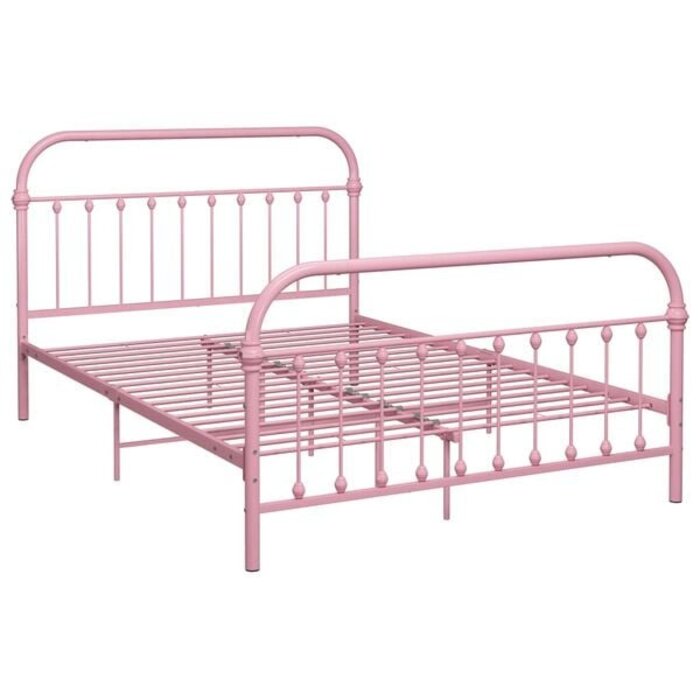 Vidaxl Metallbettgestell Rosa 120x200 cm - Stilvolles Einzelbett bis zu 35% Rabatt