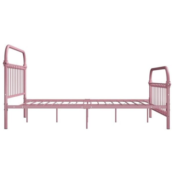 Vidaxl Metallbettgestell Rosa 120x200 cm - Stilvolles Einzelbett bis zu 35% Rabatt