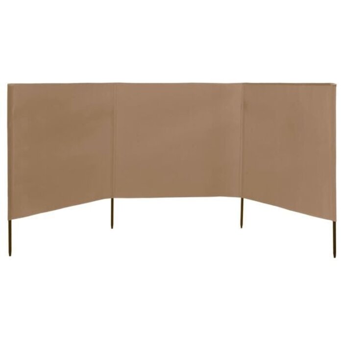 Vidaxl 3-tlg. Windschutz Taupe 400x120 cm - Sparen Sie bis zu 33% im Outlet