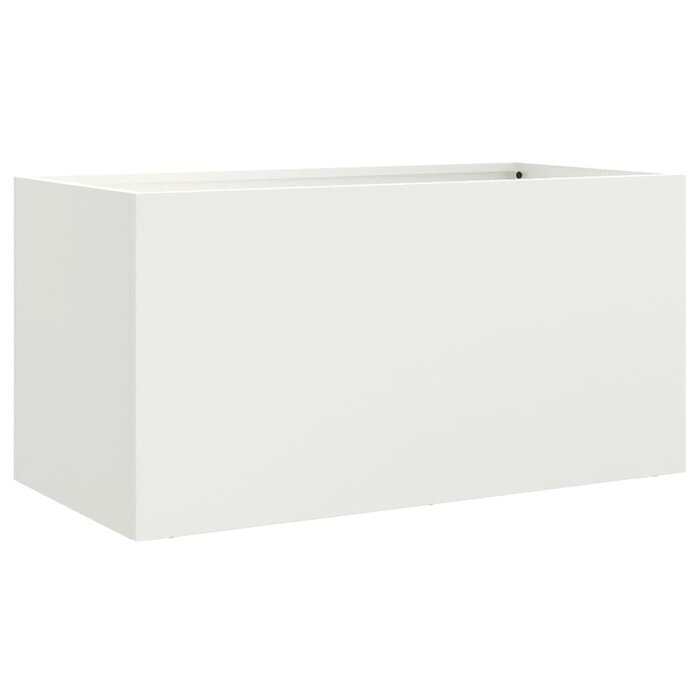 Vidaxl Stahl-Pflanzkübel 62x30x29 cm, Weiß - bis zu 33% sparen