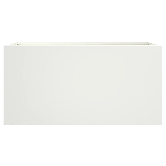 Vidaxl Stahl-Pflanzkübel 62x30x29 cm, Weiß - bis zu 33% sparen