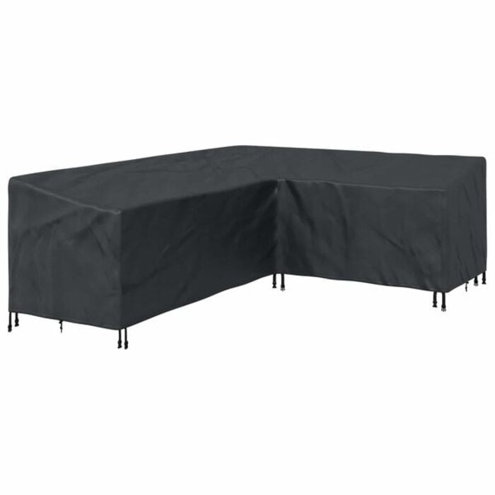Vidaxl Gartenmöbel-Schutzhülle L-Form 250x180x80cm - Schwarz - bis zu 33% reduziert