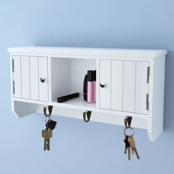 Vidaxl Wandschrank für Schlüssel & Schmuck - Weiß - Bis zu 32% Rabatt im Outlet