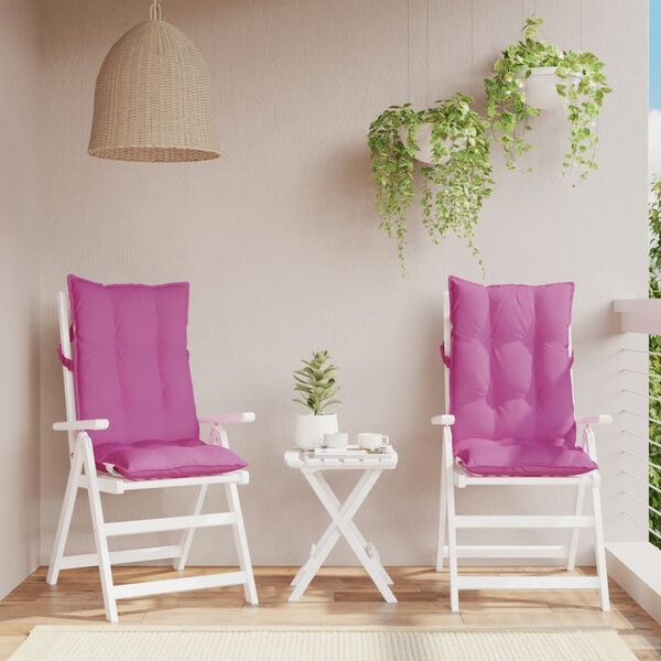 Vidaxl Hochlehner-Stuhlkissen 2er Set Rosa 120x50cm - bis zu 34% sparen