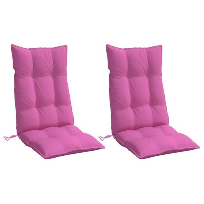 Vidaxl Hochlehner-Stuhlkissen 2er Set Rosa 120x50cm - bis zu 34% sparen