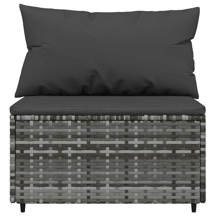 Vidaxl 3-teiliges Loungeset Polyrattan Grau - Gartenmöbel - bis zu 35% Rabatt